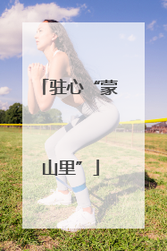 驻心“蒙山里”
