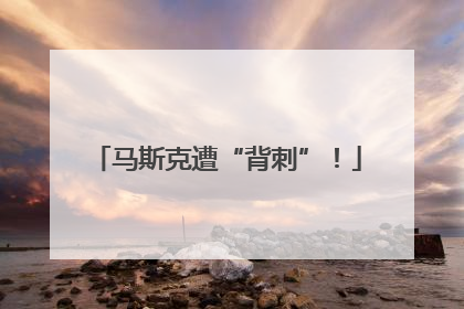 马斯克遭“背刺”！