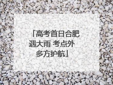 高考首日合肥遇大雨 考点外多方护航