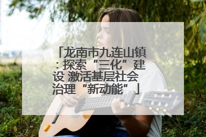 龙南市九连山镇：探索“三化”建设 激活基层社会治理“新动能”