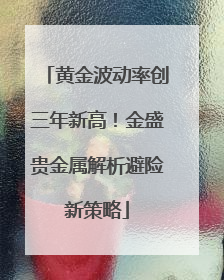 黄金波动率创三年新高！金盛贵金属解析避险新策略
