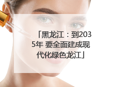 黑龙江：到2035年 要全面建成现代化绿色龙江