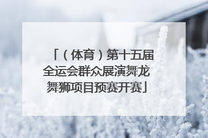 （体育）第十五届全运会群众展演舞龙舞狮项目预赛开赛