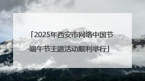 2025年西安市网络中国节·端午节主题活动顺利举行