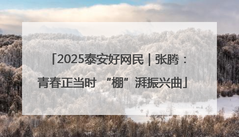2025泰安好网民｜张腾：青春正当时 “棚”湃振兴曲