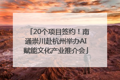 20个项目签约！南通崇川赴杭州举办AI赋能文化产业推介会