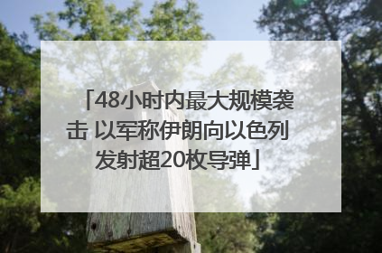 48小时内最大规模袭击 以军称伊朗向以色列发射超20枚导弹