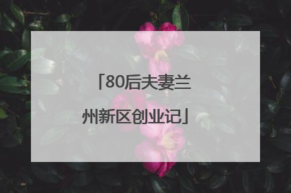 80后夫妻兰州新区创业记