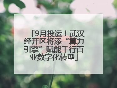 9月投运！武汉经开区将添“算力引擎”赋能千行百业数字化转型