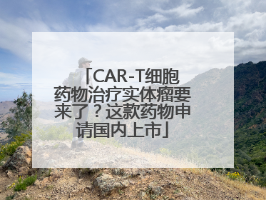 CAR-T细胞药物治疗实体瘤要来了？这款药物申请国内上市