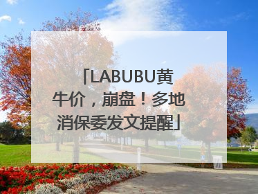 LABUBU黄牛价，崩盘！多地消保委发文提醒